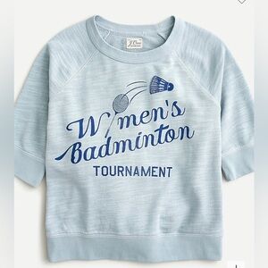 JCrew Short-sleeve vintage cotton terry "Badminton" sweatshirt
